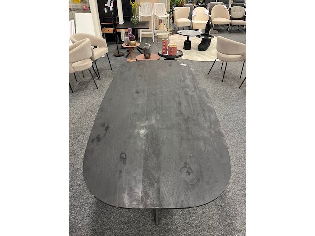 Eetkamertafel bremen mango 200cm, zwart - afbeelding 2 van  6