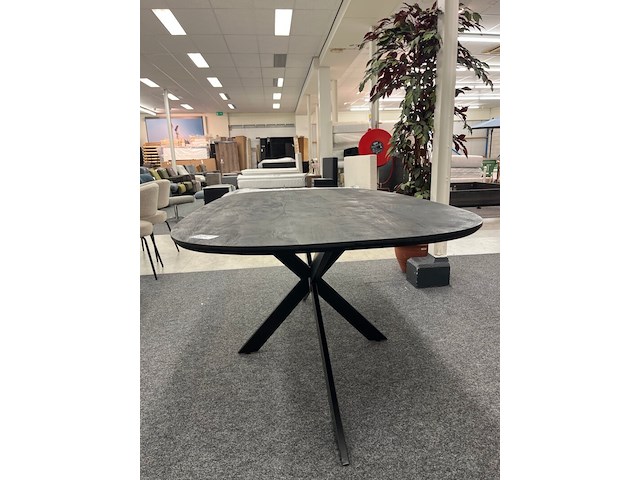 Eetkamertafel bremen mango 200cm, zwart - afbeelding 3 van  6