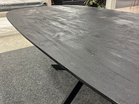 Eetkamertafel bremen mango 200cm, zwart - afbeelding 4 van  6