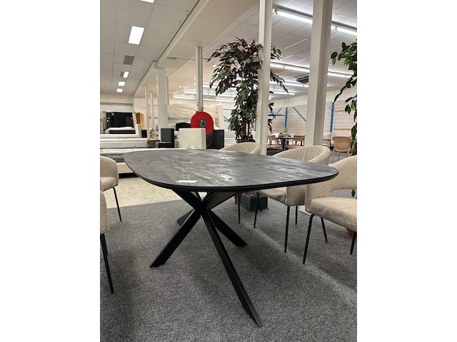 Eetkamertafel bremen mango 200cm, zwart - afbeelding 6 van  6