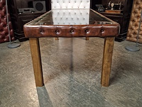 Eetkamertafel chesterfield, caleb, bruin - afbeelding 1 van  2