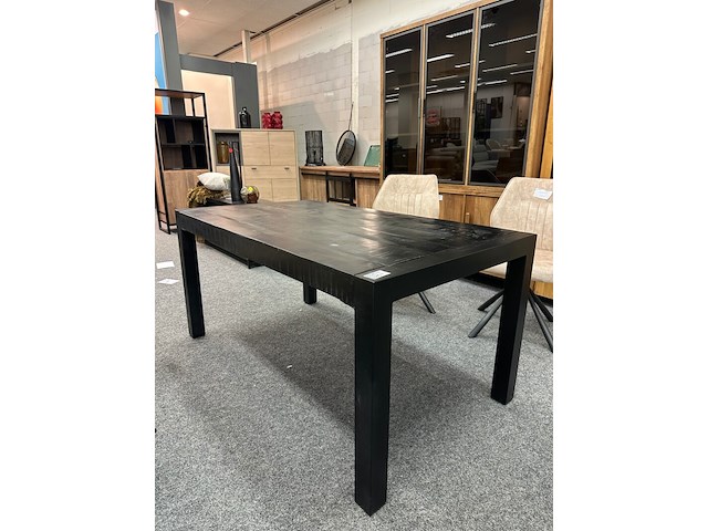 Eetkamertafel dani 160cm, mango, zwart - afbeelding 1 van  4