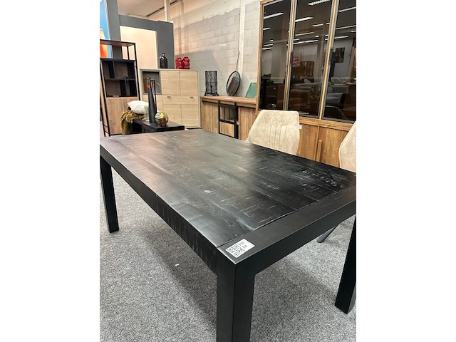 Eetkamertafel dani 160cm, mango, zwart - afbeelding 3 van  4