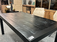 Eetkamertafel dani 160cm, mango, zwart - afbeelding 3 van  4