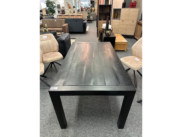 Eetkamertafel dani 160cm, mango, zwart - afbeelding 4 van  4