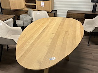 Eetkamertafel druppel 210cm, eiken, gelakt - afbeelding 5 van  5