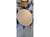Eetkamertafel eiken eco ovaal verjongd 180x100x75cm spinpoot excl stoelen - afbeelding 3 van  4