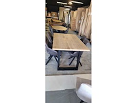 Eetkamertafel eiken recht u-poten 180x100x78cm - afbeelding 1 van  4