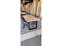 Eetkamertafel eiken recht u-poten 180x100x78cm - afbeelding 2 van  4