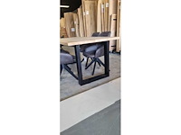 Eetkamertafel eiken recht u-poten 180x100x78cm - afbeelding 4 van  4