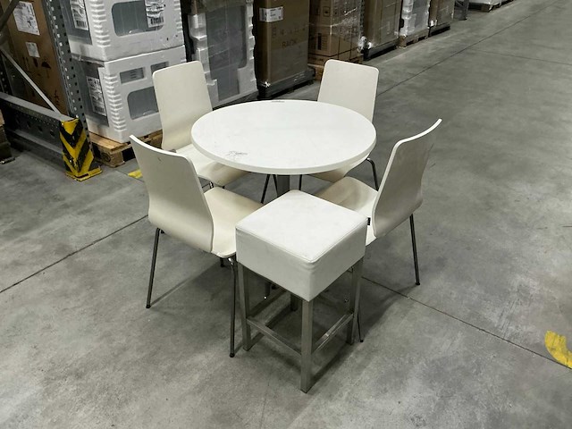 Eetkamertafel en stoelen 79x79x72 cm - afbeelding 1 van  11