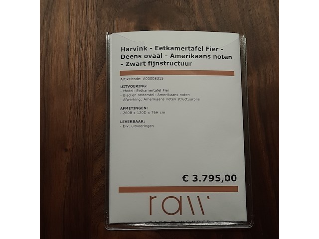 Eetkamertafel harvink, fier, deens ovaal - afbeelding 7 van  7