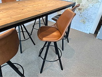 Eetkamertafel hoog model met 6 stoelen - afbeelding 3 van  4