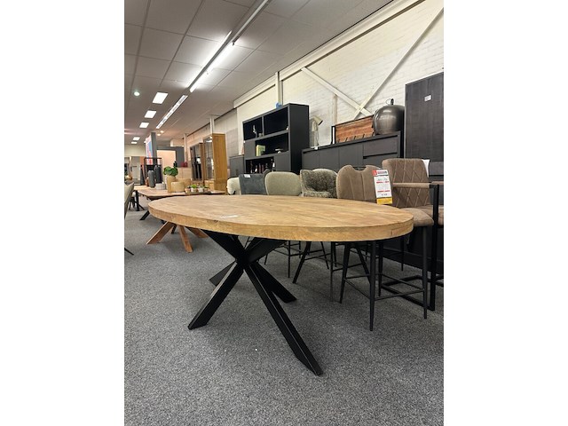 Eetkamertafel ivar ovaal 240cm, mango, naturel - afbeelding 2 van  4