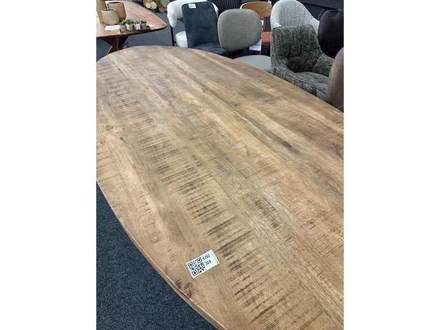 Eetkamertafel ivar ovaal 240cm, mango, naturel - afbeelding 4 van  4