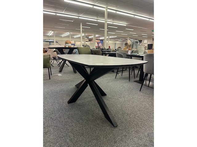 Eetkamertafel jasper 190cm, mango, zwart - afbeelding 3 van  6