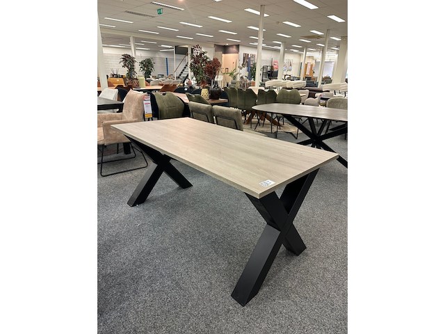 Eetkamertafel lamulux rick 160cm, maxfurn, licht grijs - afbeelding 1 van  4