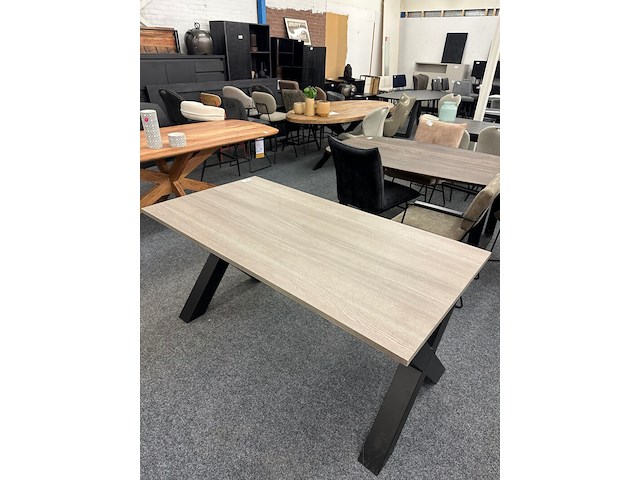 Eetkamertafel lamulux rick 160cm, maxfurn, licht grijs - afbeelding 2 van  4