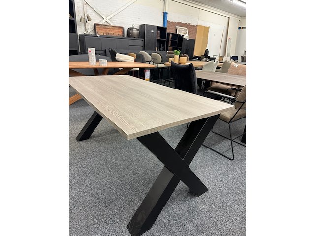 Eetkamertafel lamulux rick 160cm, maxfurn, licht grijs - afbeelding 3 van  4