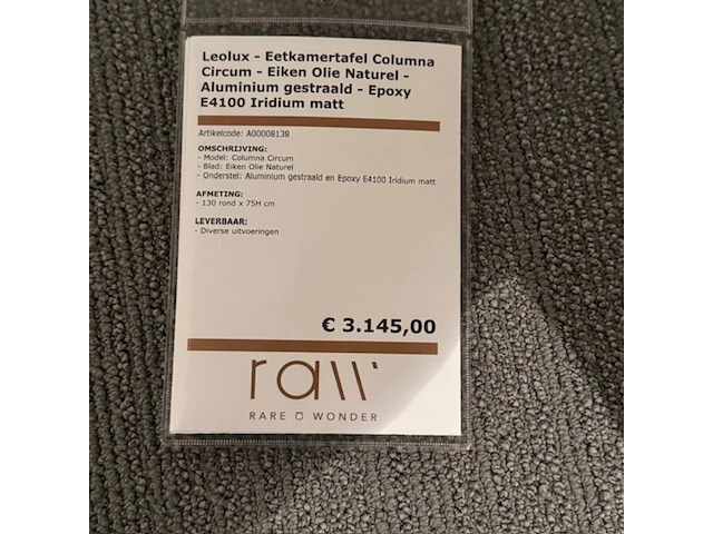 Eetkamertafel leolux, columna circum, rond - afbeelding 2 van  5