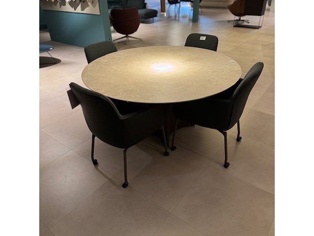 Eetkamertafel leolux, conka, rond - afbeelding 1 van  4
