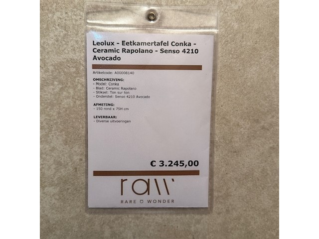 Eetkamertafel leolux, conka, rond - afbeelding 2 van  4