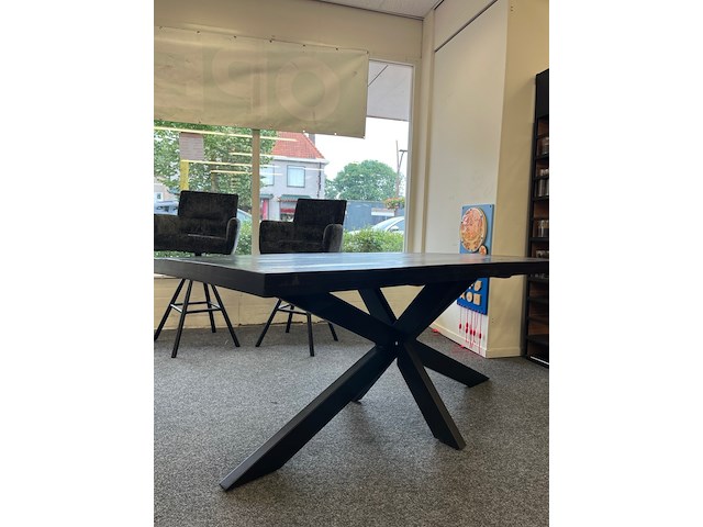 Eetkamertafel mango 190cm, london, antraciet - afbeelding 2 van  7