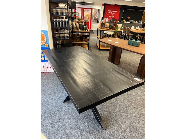 Eetkamertafel mango 190cm, london, antraciet - afbeelding 4 van  7