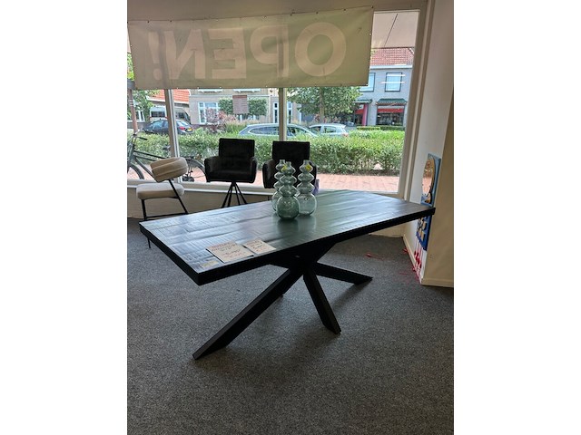 Eetkamertafel mango 190cm, london, antraciet - afbeelding 7 van  7