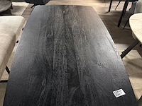 Eetkamertafel mango deens ovaal 160cm, zwart - afbeelding 1 van  5