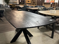 Eetkamertafel mango deens ovaal 160cm, zwart - afbeelding 2 van  5