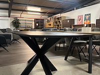 Eetkamertafel mango deens ovaal 160cm, zwart - afbeelding 3 van  5