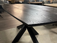 Eetkamertafel mango deens ovaal 160cm, zwart - afbeelding 4 van  5
