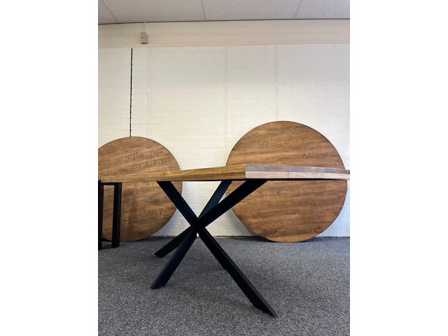 Eetkamertafel mango hout moskou 200cm, bruin - afbeelding 2 van  5