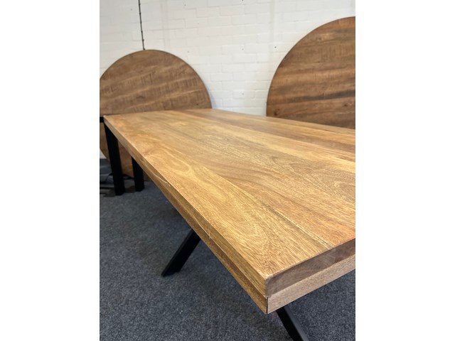 Eetkamertafel mango hout moskou 200cm, bruin - afbeelding 3 van  5