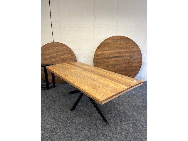 Eetkamertafel mango hout moskou 200cm, bruin - afbeelding 4 van  5