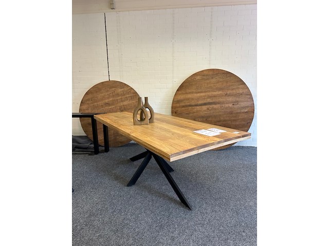 Eetkamertafel mango hout moskou 200cm, bruin - afbeelding 5 van  5