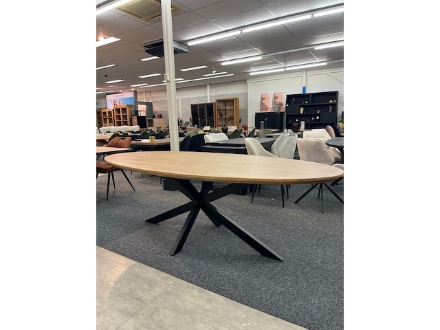 Eetkamertafel mango new york 110cm, bruin - afbeelding 1 van  6