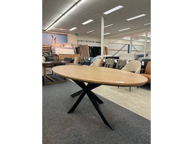 Eetkamertafel mango new york 110cm, bruin - afbeelding 2 van  6