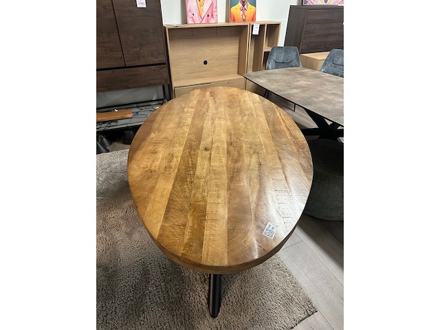 Eetkamertafel mango ovaal 200cm, naturel - afbeelding 5 van  6
