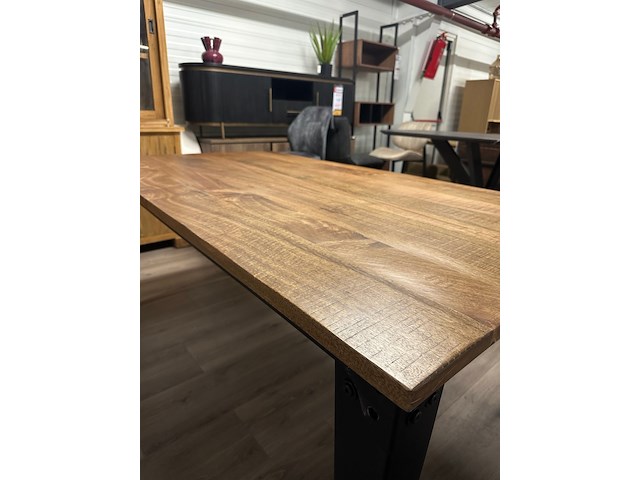 Eetkamertafel mango rechthoek lina 180cm, naturel - afbeelding 3 van  6