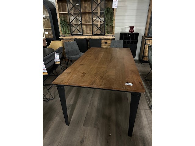 Eetkamertafel mango rechthoek lina 180cm, naturel - afbeelding 2 van  7