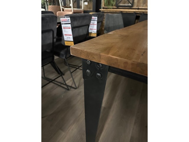 Eetkamertafel mango rechthoek lina 180cm, naturel - afbeelding 3 van  7