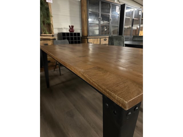 Eetkamertafel mango rechthoek lina 180cm, naturel - afbeelding 5 van  7