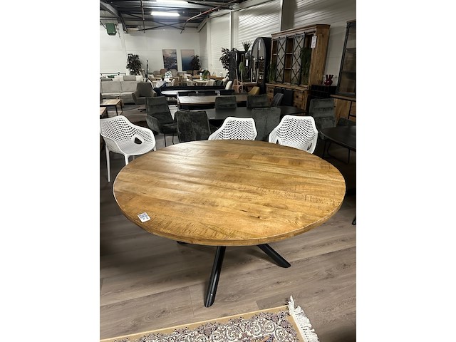 Eetkamertafel mango rond 150cm, naturel - afbeelding 2 van  4