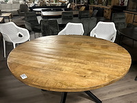 Eetkamertafel mango rond 150cm, naturel - afbeelding 2 van  4