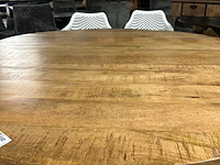 Eetkamertafel mango rond 150cm, naturel - afbeelding 3 van  4
