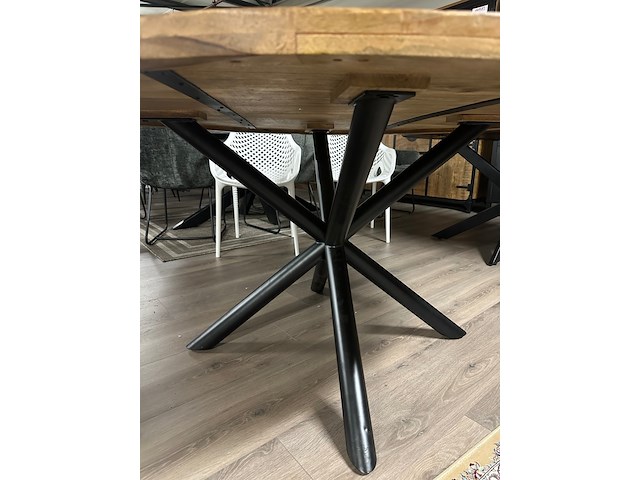 Eetkamertafel mango rond 150cm, naturel - afbeelding 4 van  4