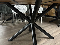 Eetkamertafel mango rond 150cm, naturel - afbeelding 4 van  4