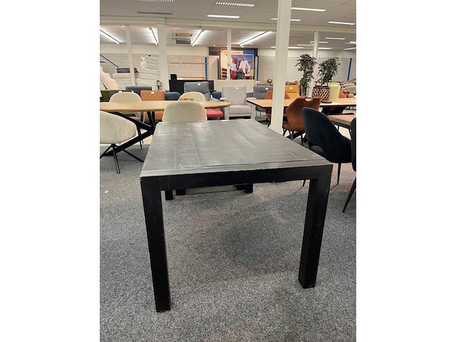 Eetkamertafel mango willemstad 90cm, zwart - afbeelding 1 van  3